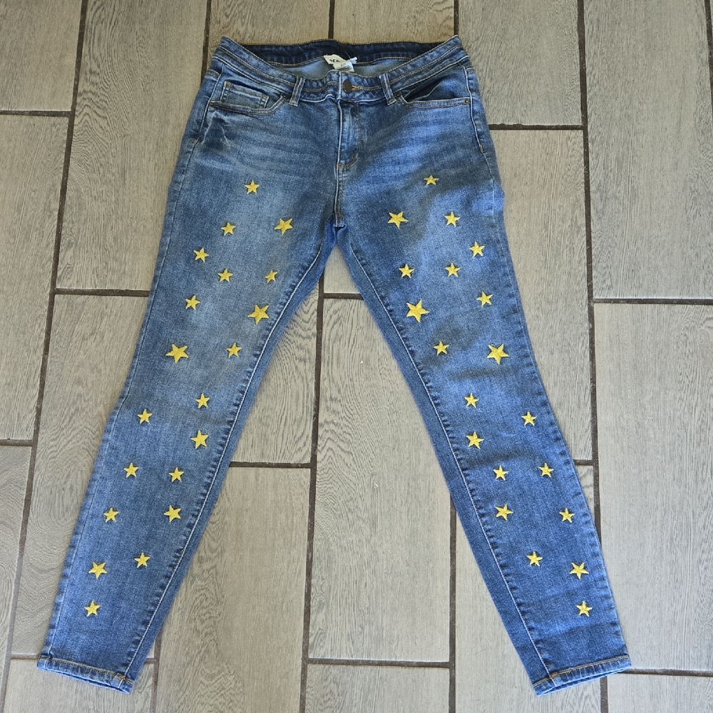 For the Republic Denim Jeans - Size 8/28 Star‎ Embellished Skinny Jeans  wp100